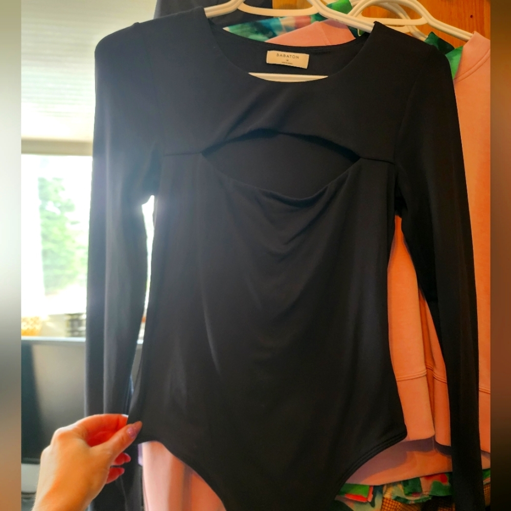 Babaton black sexy cutout bodysuit